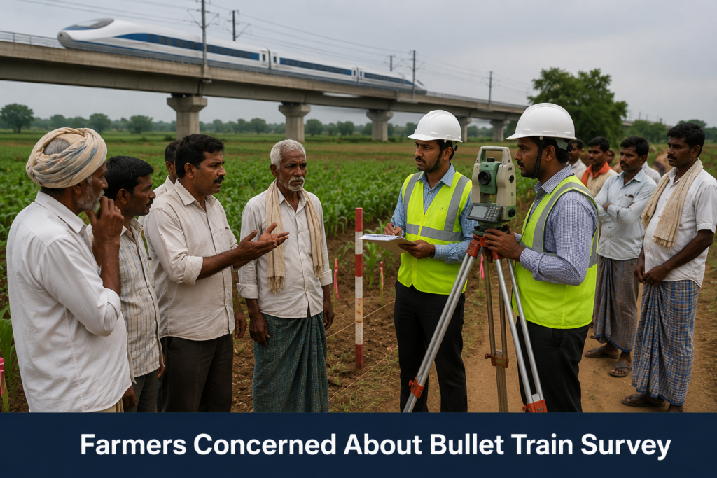 Farmers Concerned About Bullet Train Survey in Vikarabad District