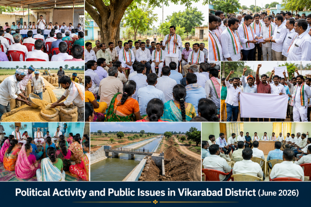 Political Activity and Public Issues in Vikarabad District (June 2026)