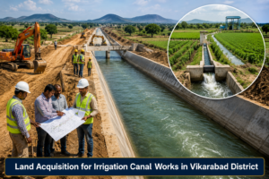 Land Acquisition Notices Issued in Vikarabad District for Irrigation Canal Works (June 2026)